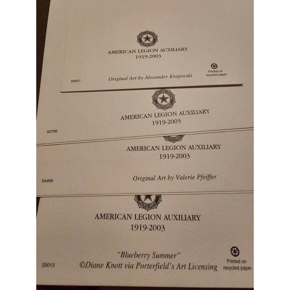 American Legion Auxiliary Vintage Greeting Cards Mixed Occasion W Envelopes(gg30 - Picture 2 of 2